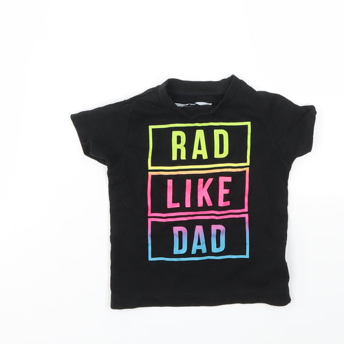 NEXT Girls Black   Basic T-Shirt Size 6-9 Months