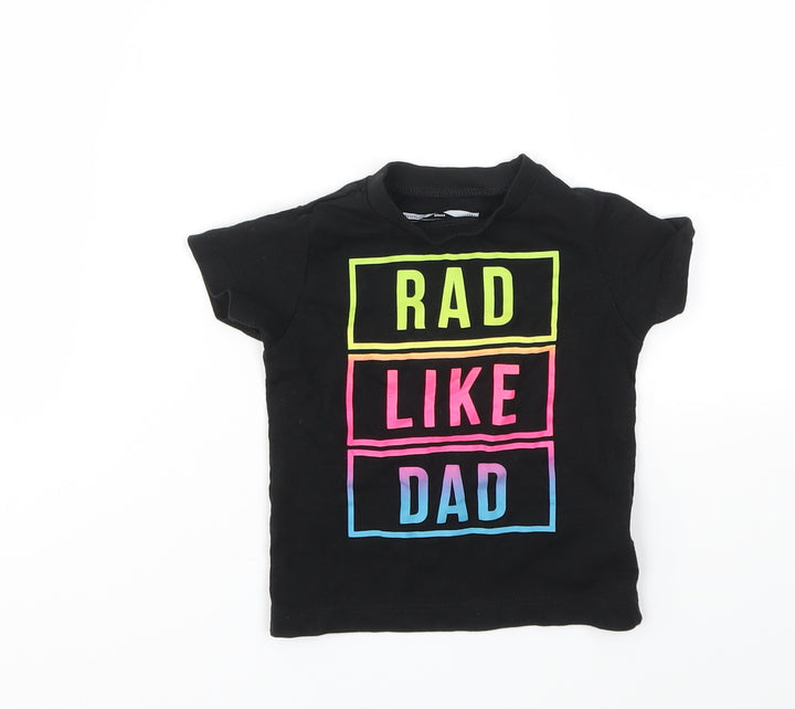 NEXT Girls Black Basic T-Shirt Size 6-9 Months