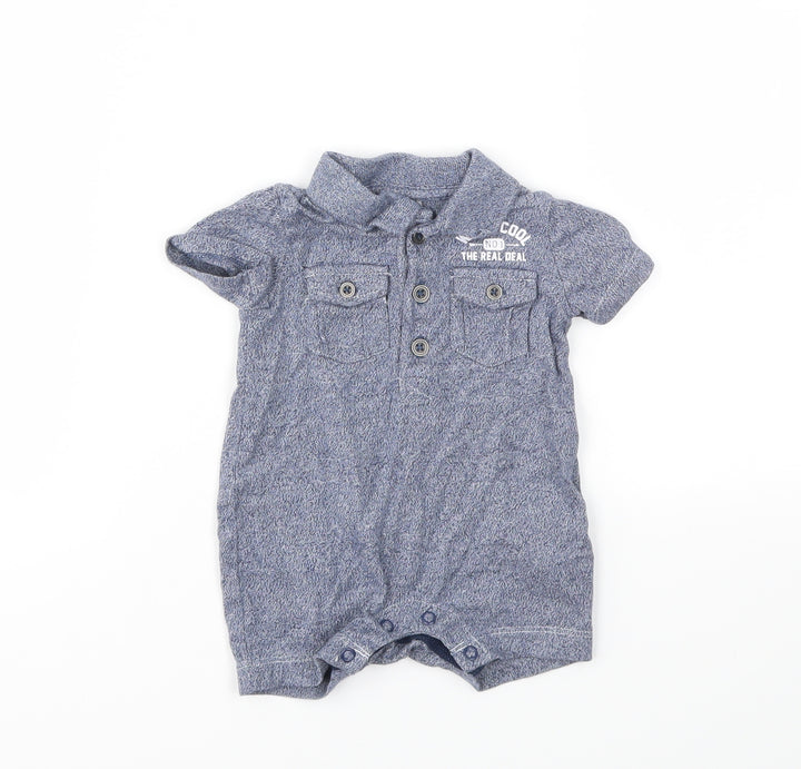 F&F Boys Blue   Babygrow One-Piece Size 0-3 Months