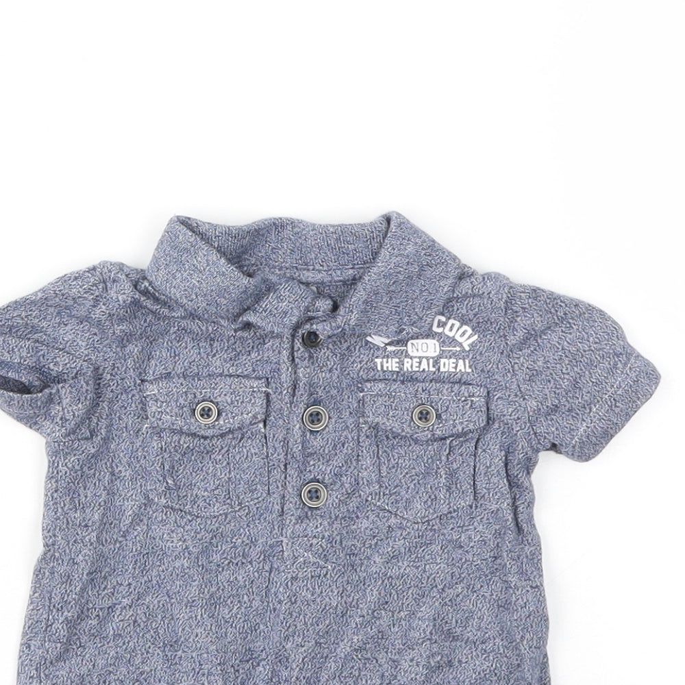 F&F Boys Blue   Babygrow One-Piece Size 0-3 Months