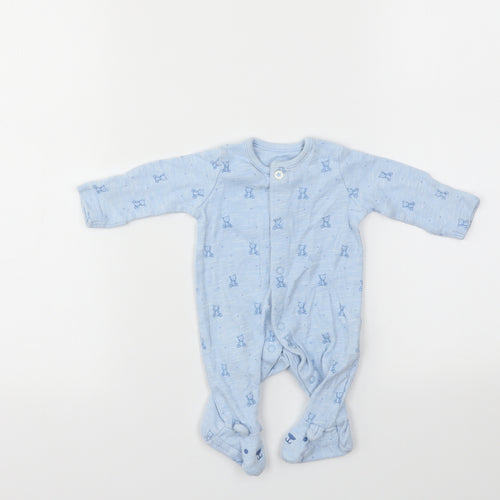 M Boys Blue Geometric  Babygrow One-Piece Size Newborn