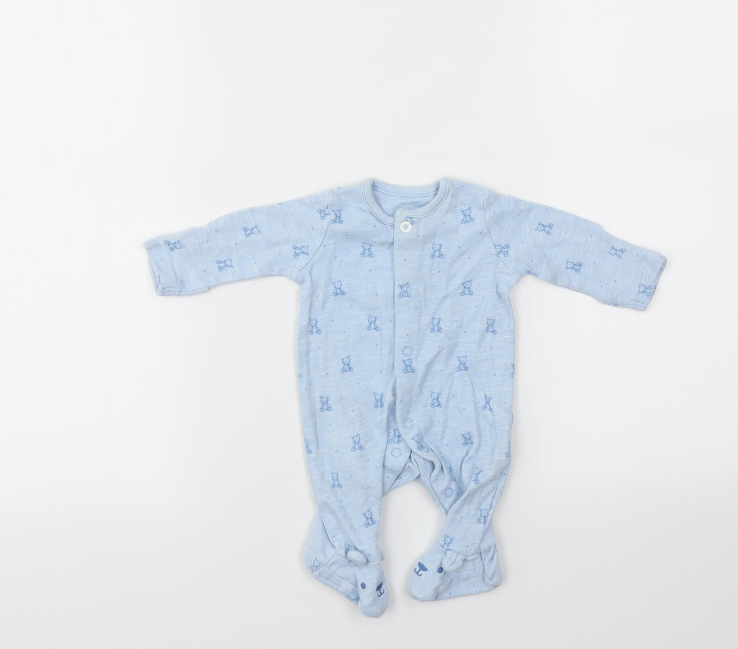 M Boys Blue Geometric  Babygrow One-Piece Size Newborn