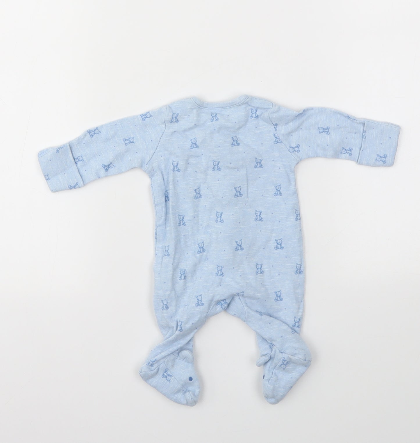 M Boys Blue Geometric  Babygrow One-Piece Size Newborn