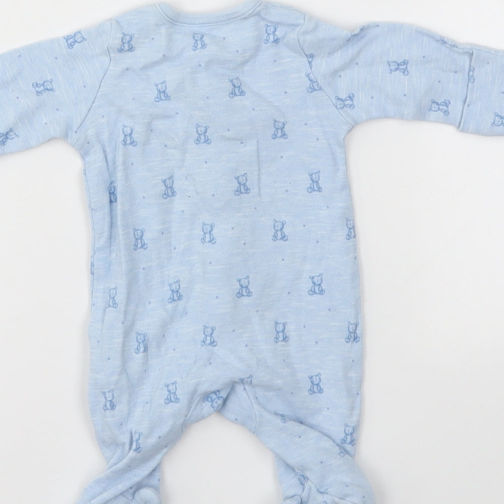 M Boys Blue Geometric  Babygrow One-Piece Size Newborn