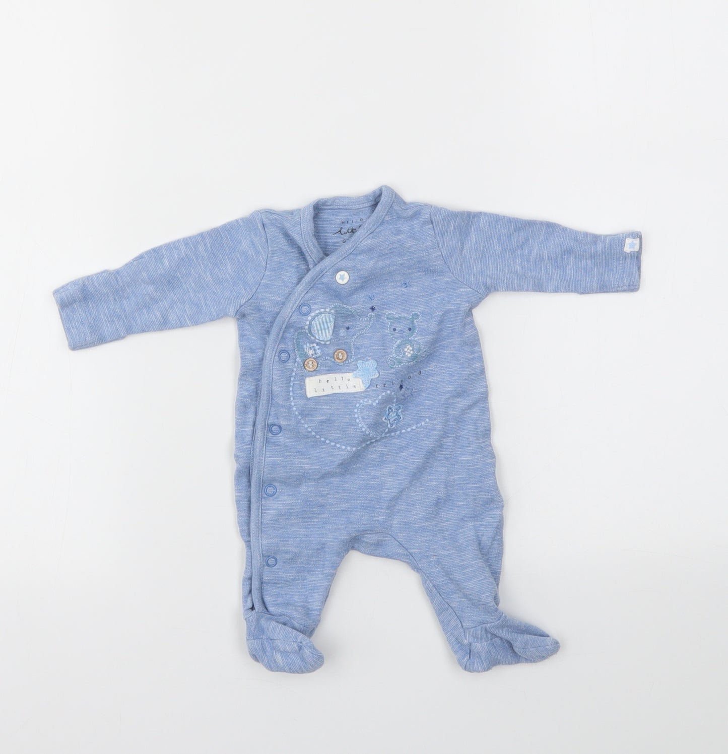 M Boys Blue   Babygrow One-Piece Size Newborn