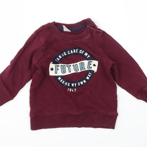 H&M Boys Purple   Pullover Jumper Size 12-18 Months