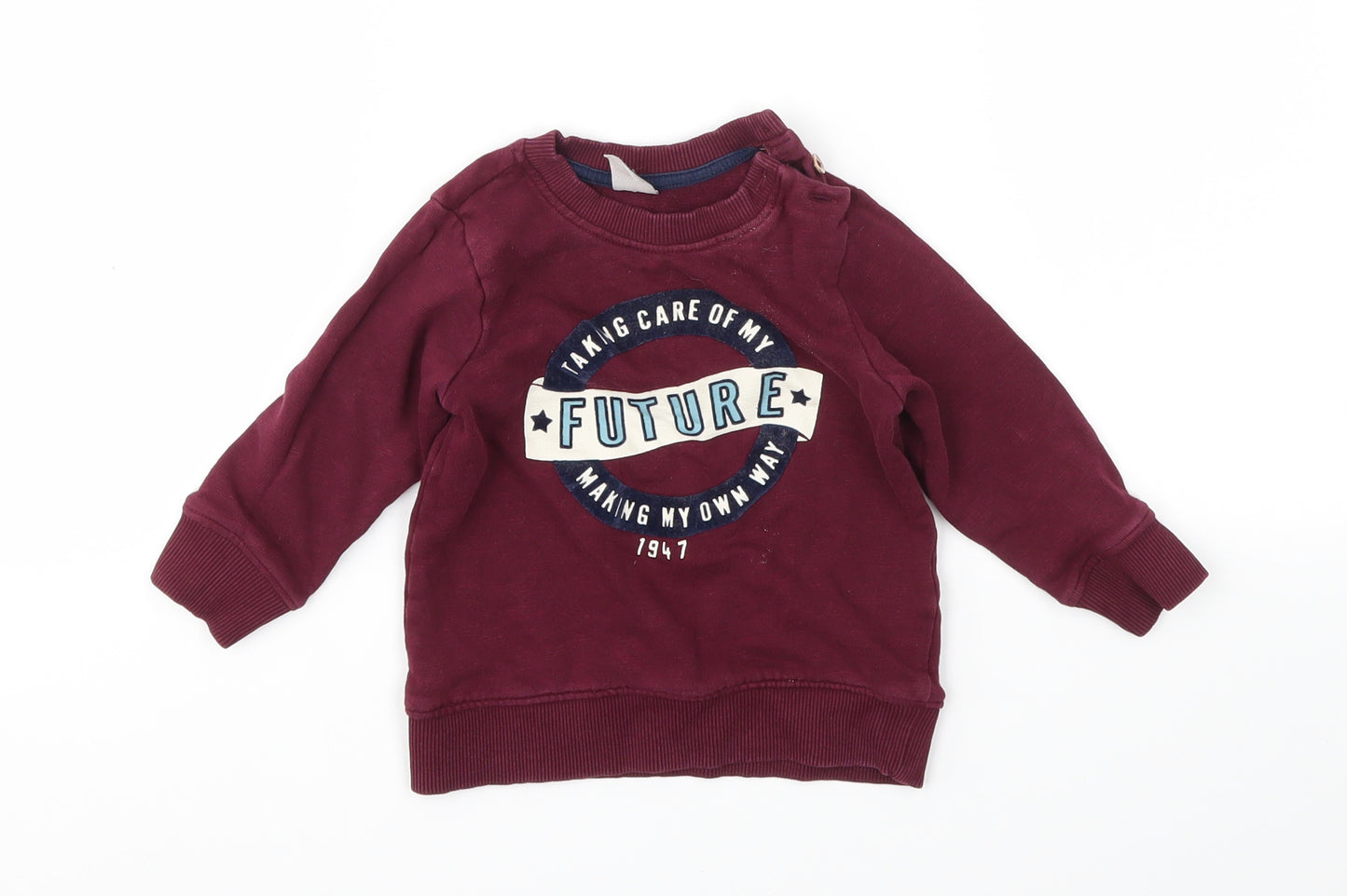 H&M Boys Purple   Pullover Jumper Size 12-18 Months