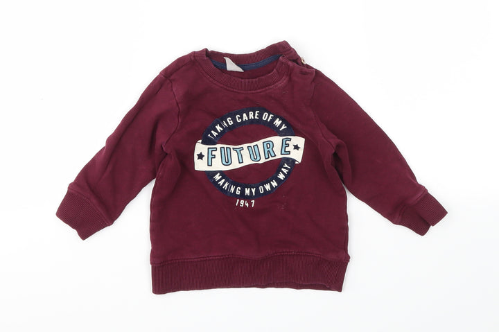 H&M Boys Purple Pullover Jumper Size 12-18 Months