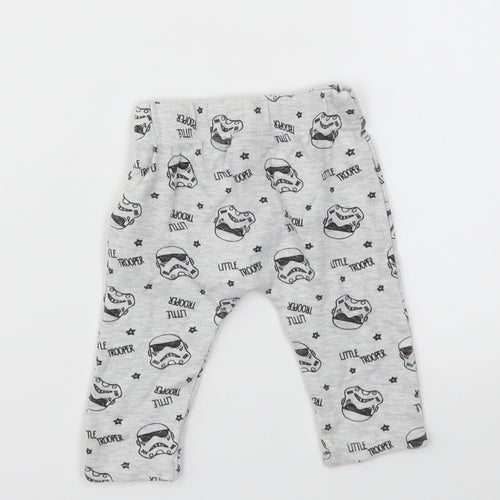 Star Wars Boys Grey Geometric  Capri Leggings Size 0-3 Months
