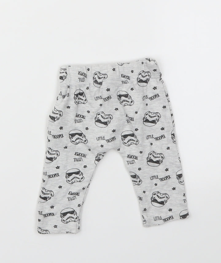 Star Wars Boys Grey Geometric  Capri Leggings Size 0-3 Months