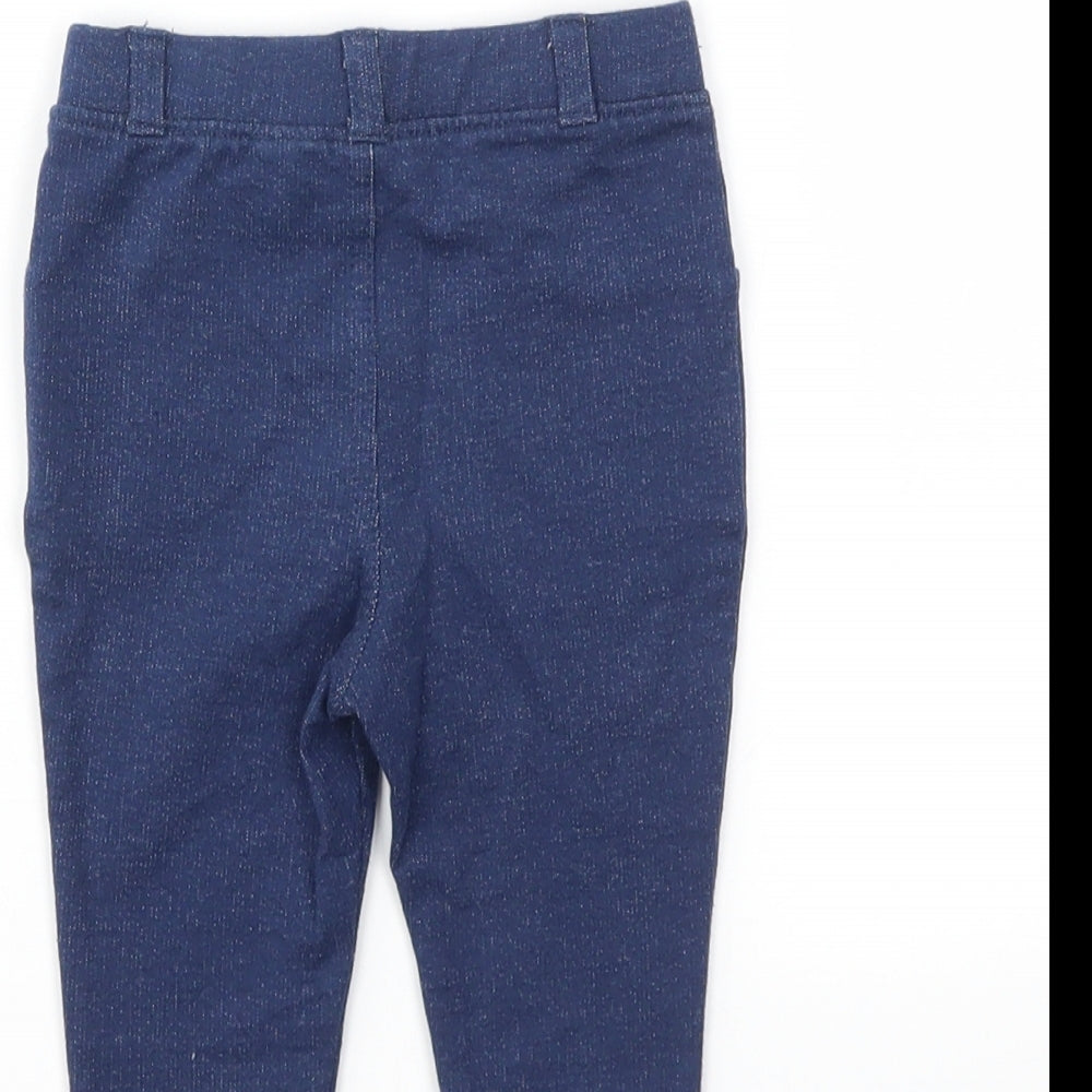 JHON LEWIS Girls Blue   Jogger Jeans Size 3-6 Months