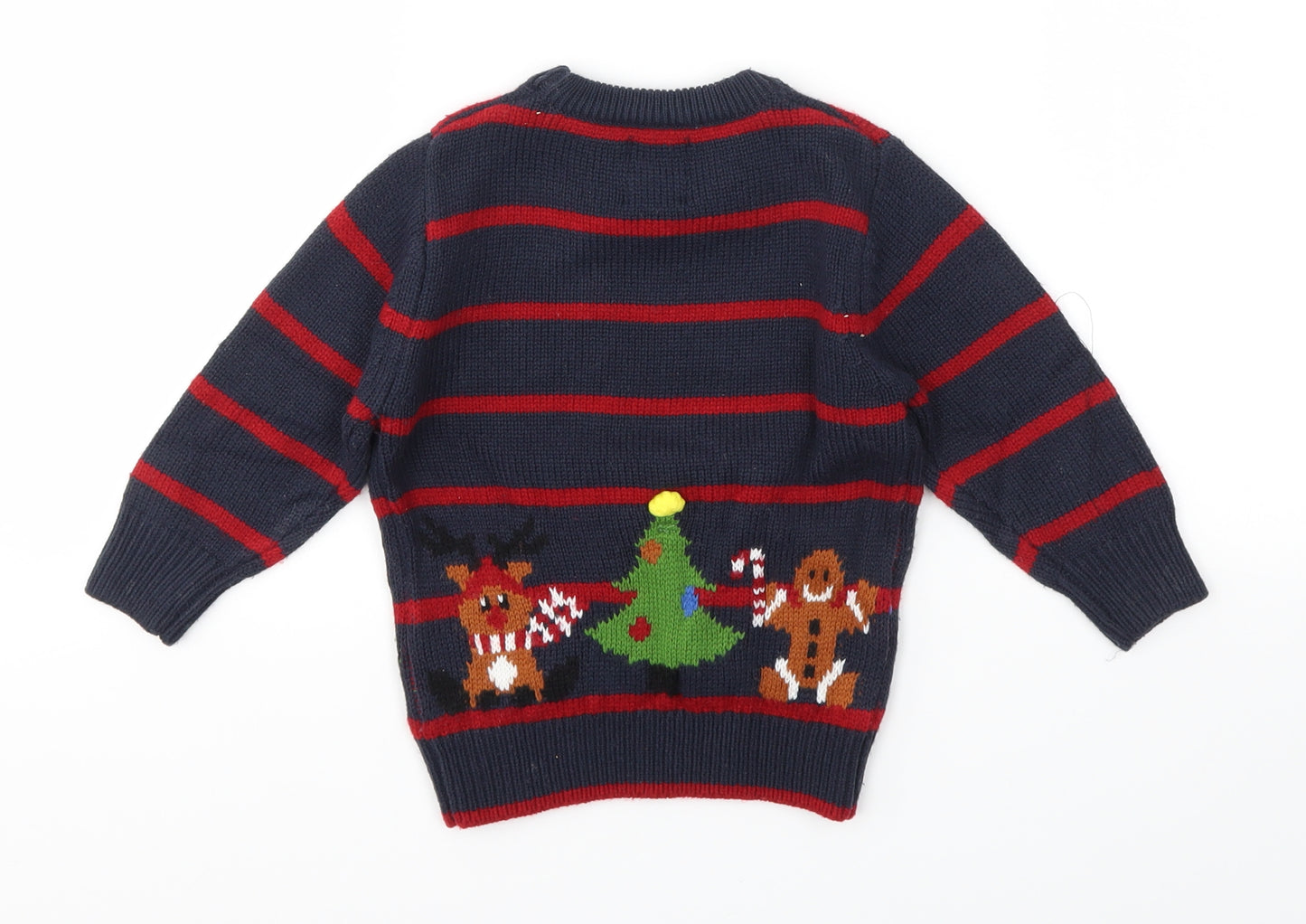 George Girls Multicoloured Striped  Pullover Jumper Size 12-18 Months