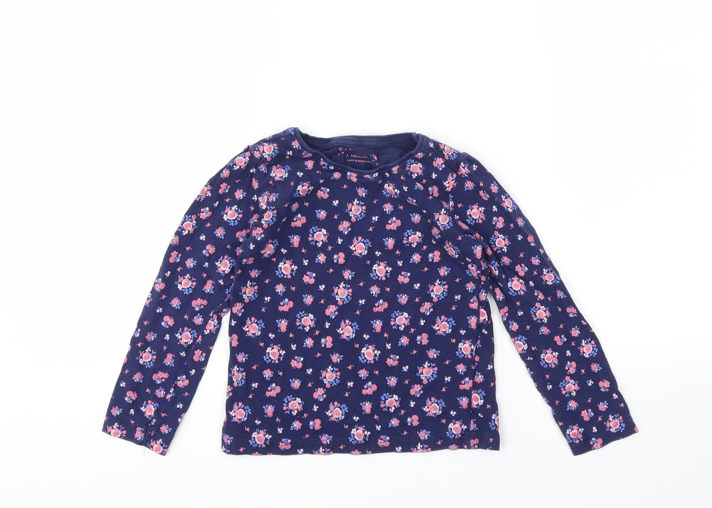 Primark Girls Blue   Basic T-Shirt Size 5-6 Years