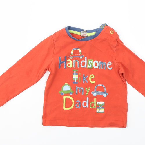 TU Boys Red   Basic T-Shirt Size 9-12 Months