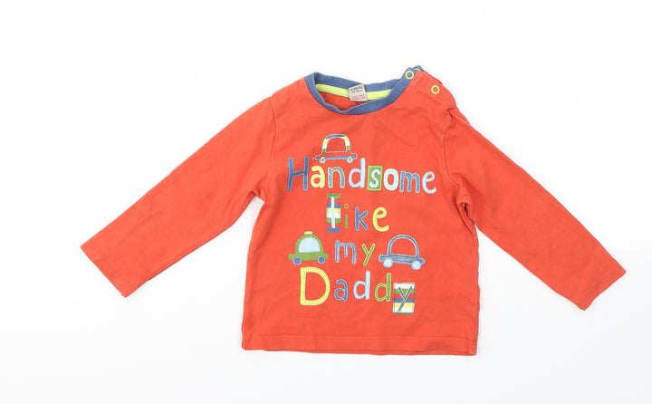 TU Boys Red   Basic T-Shirt Size 9-12 Months