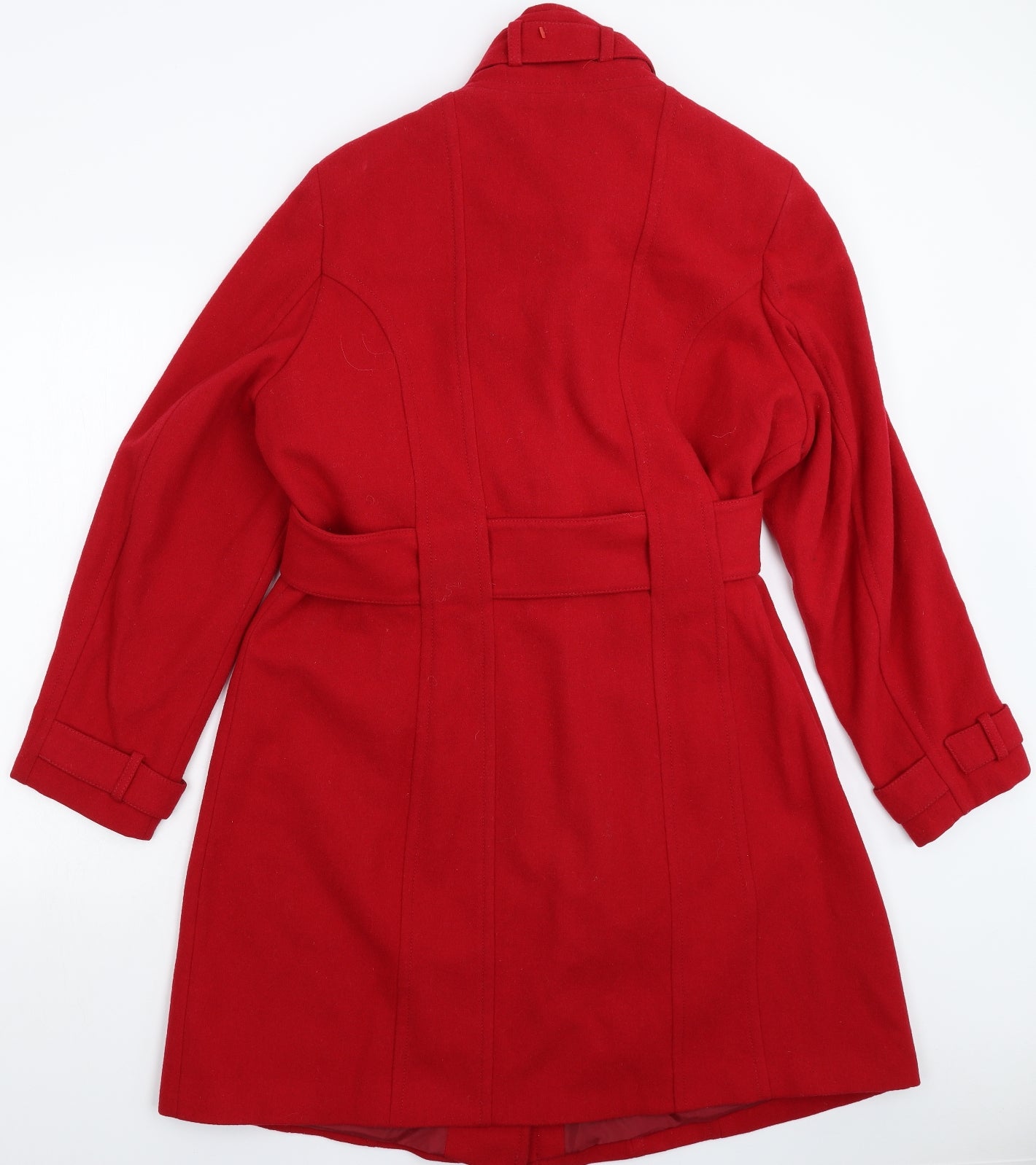 Marks and Spencer Womens Red   Overcoat Coat Size 18
