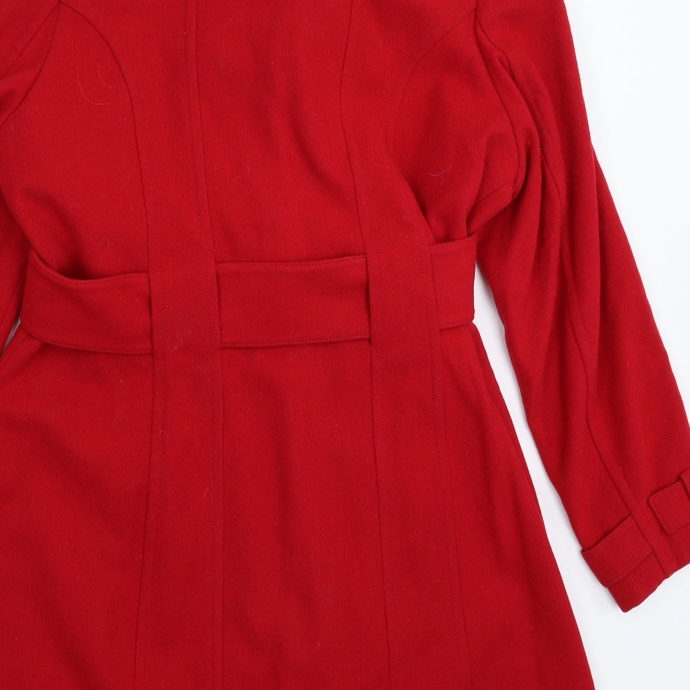 Marks and Spencer Womens Red   Overcoat Coat Size 18
