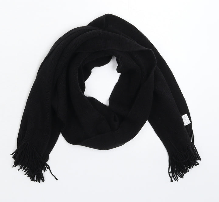 Etcetera Mens Black Knit Scarf One Size