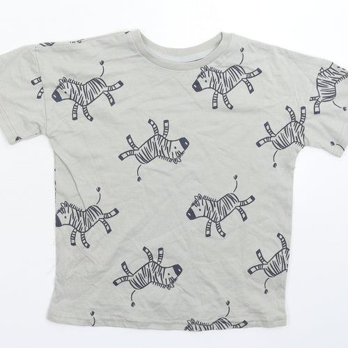 George Boys Grey   Basic T-Shirt Size 5-6 Years