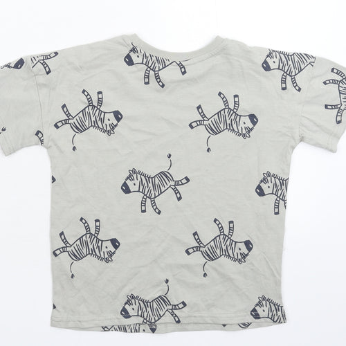 George Boys Grey   Basic T-Shirt Size 5-6 Years