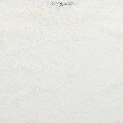 Atmosphere Womens White  Lace Basic Blouse Size 4
