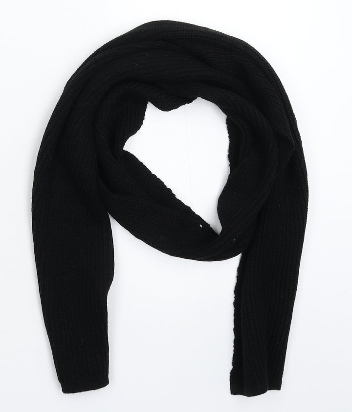 Preworn Unisex Black  Knit Scarf  One Size