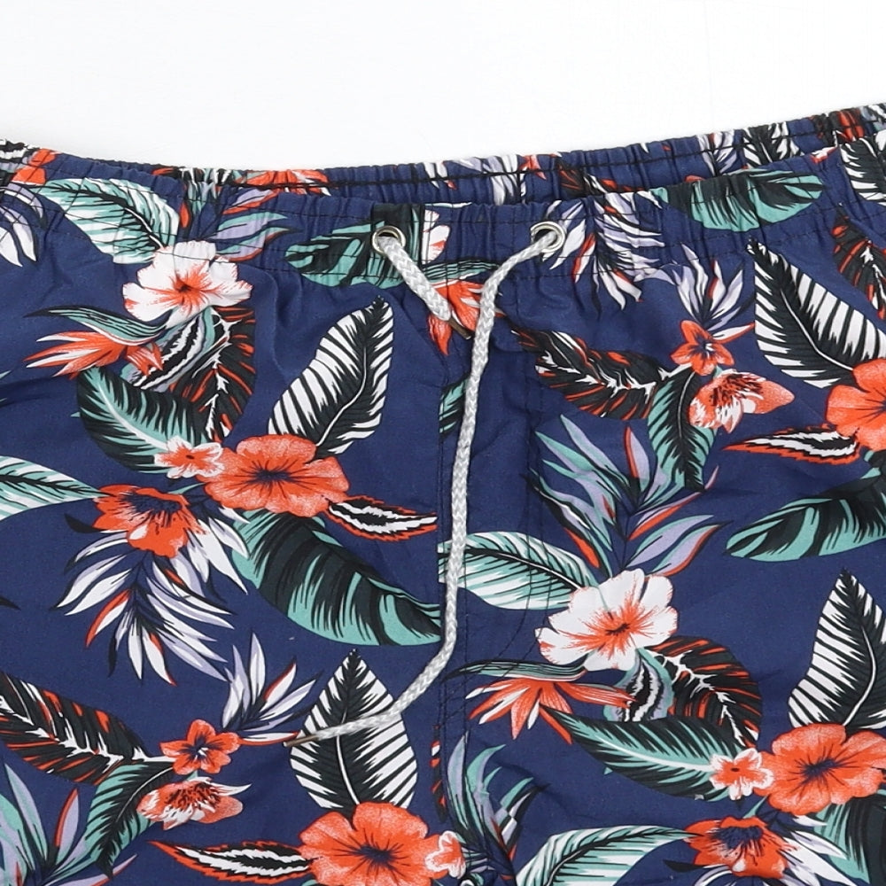Preworn Mens Blue Floral  Bermuda Shorts Size 32