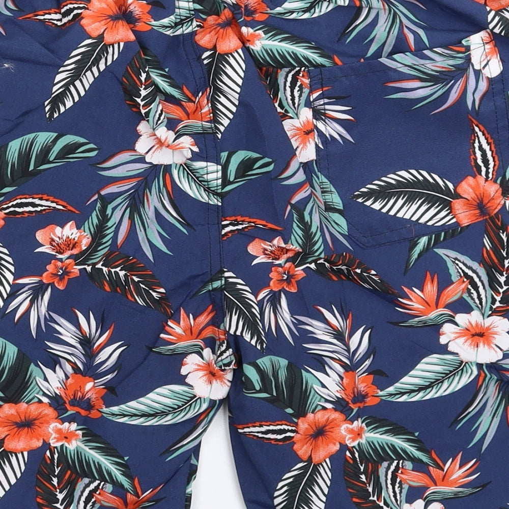 Preworn Mens Blue Floral  Bermuda Shorts Size 32