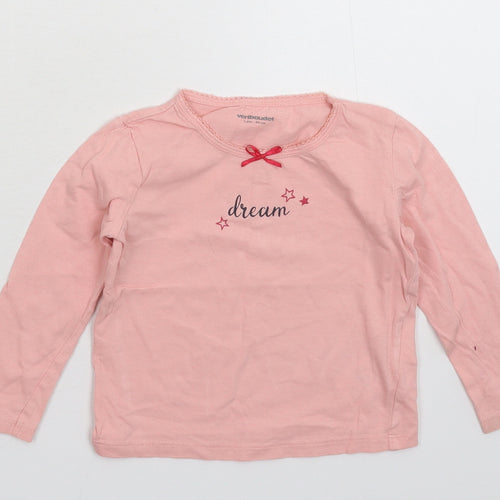 Vertbaudet Girls Pink   Basic T-Shirt Size 3 Years
