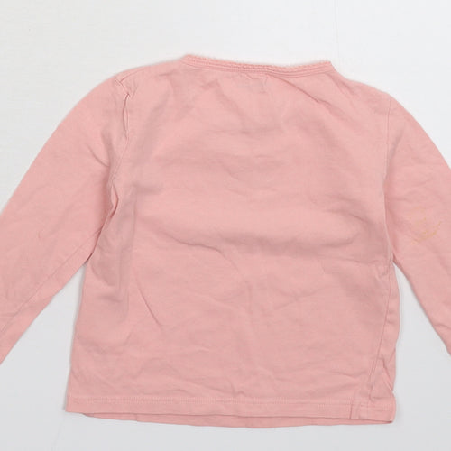 Vertbaudet Girls Pink   Basic T-Shirt Size 3 Years