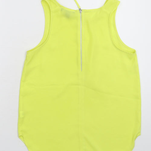 Atmosphere Womens Yellow  Satin Basic Tank Size 12