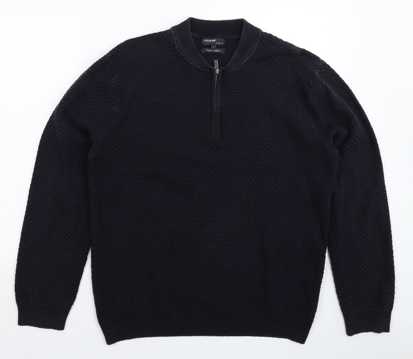 Autograph Mens Blue  Knit Pullover Jumper Size XL