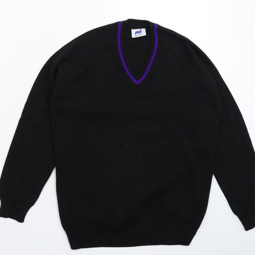 Swi Womens Black  Knit Pullover Jumper Size XS