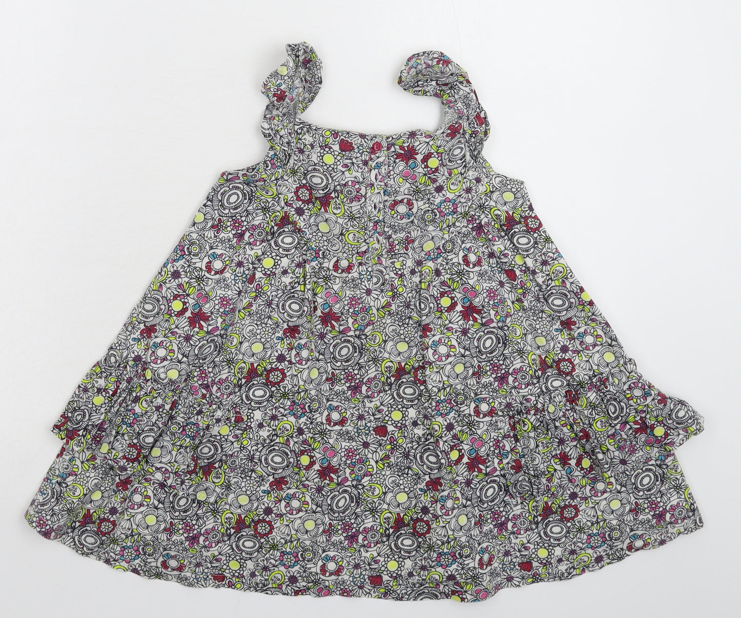 George Girls White Floral  A-Line  Size 5-6 Years