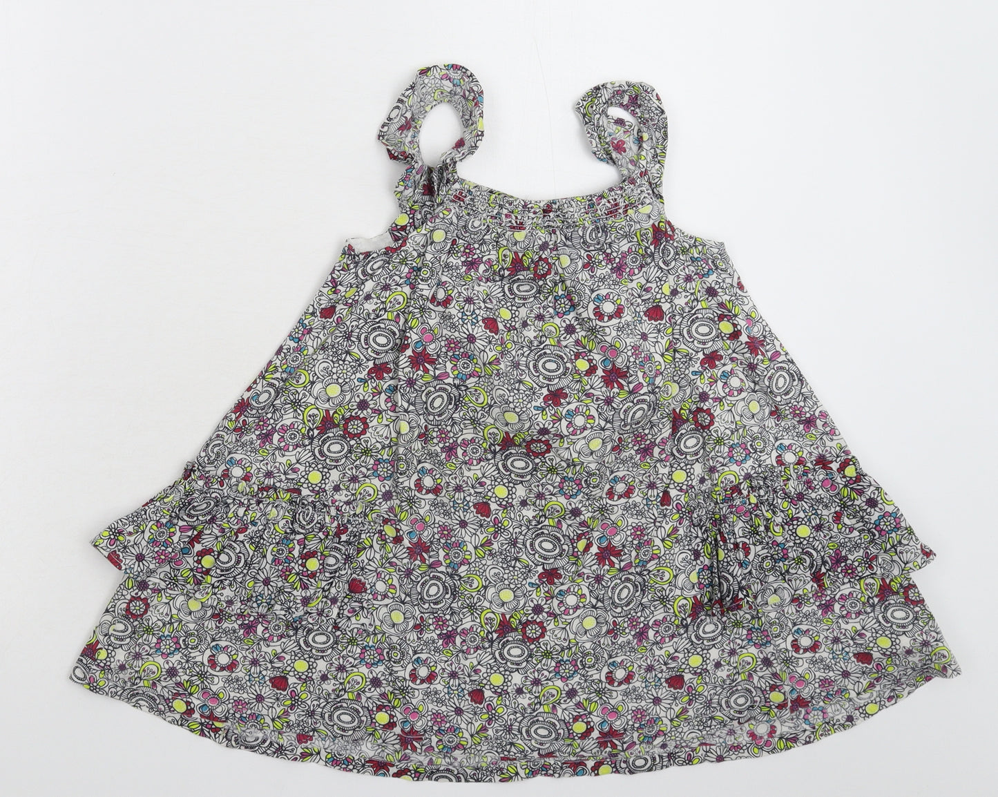 George Girls White Floral  A-Line  Size 5-6 Years