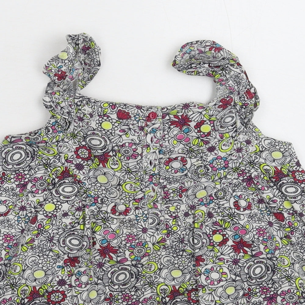 George Girls White Floral  A-Line  Size 5-6 Years