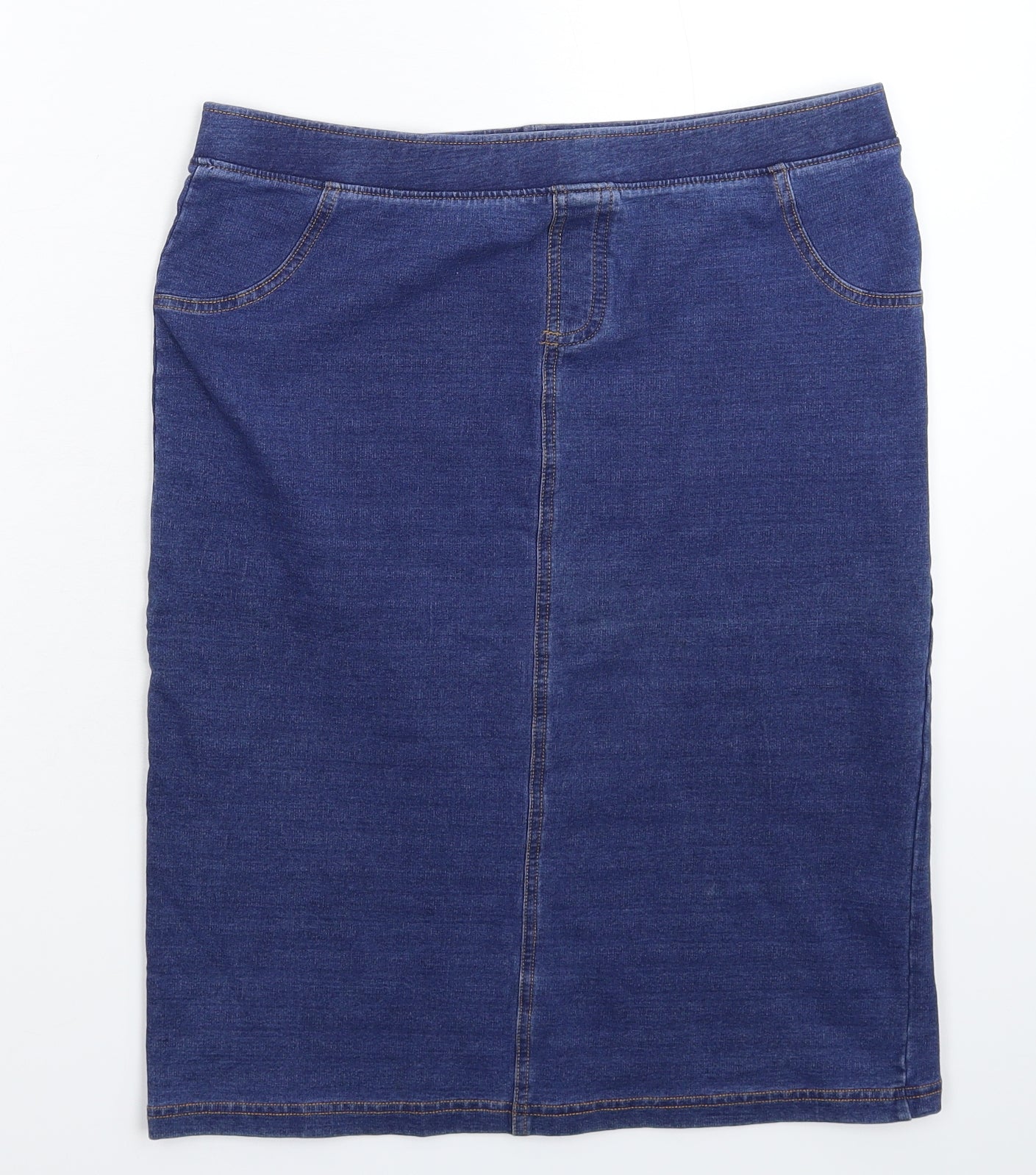 TU Womens Blue  Denim Straight & Pencil Skirt Size 12
