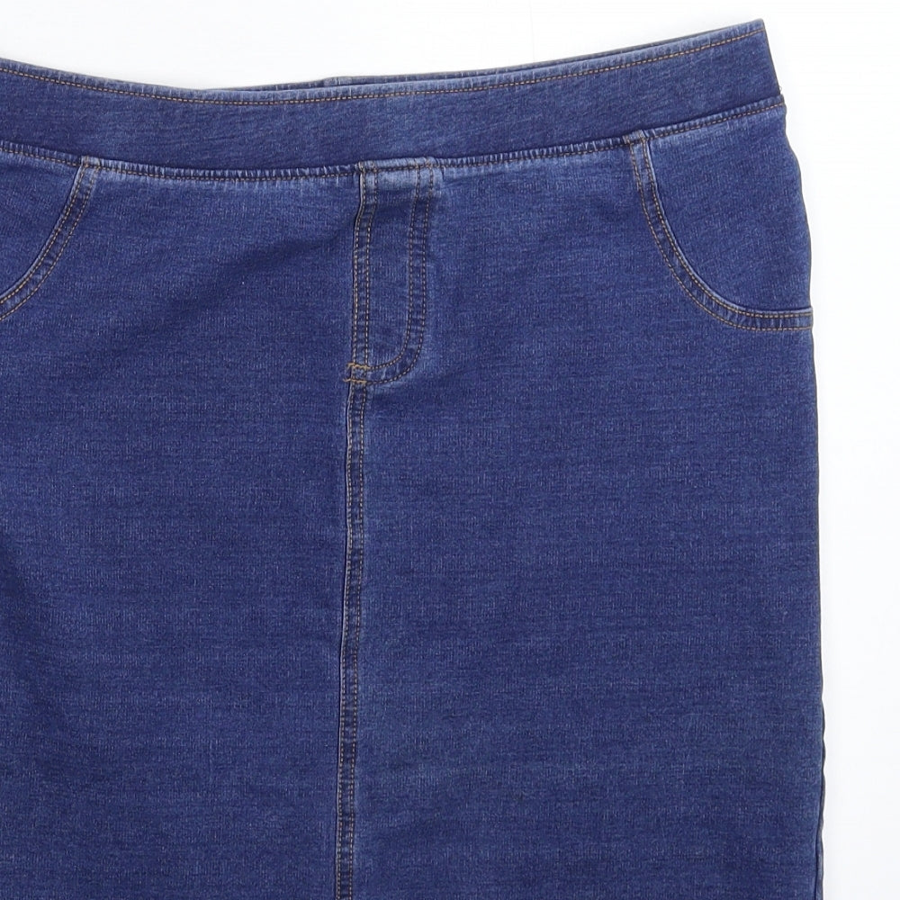 TU Womens Blue  Denim Straight & Pencil Skirt Size 12