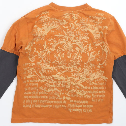 Backflips Boys Orange   Basic T-Shirt Size 9-10 Years