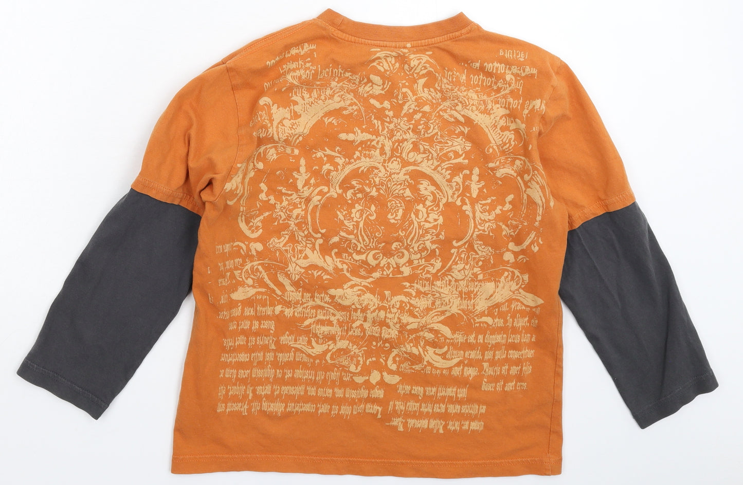 Backflips Boys Orange   Basic T-Shirt Size 9-10 Years