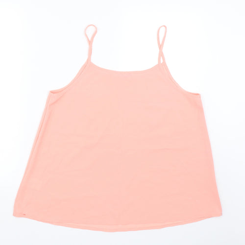 Peacocks Womens Pink   Basic Tank Size 14