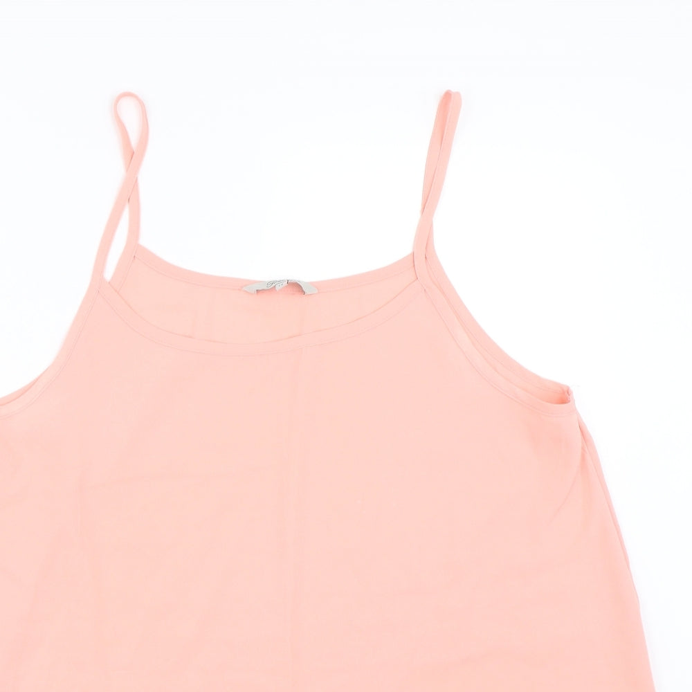 Peacocks Womens Pink   Basic Tank Size 14