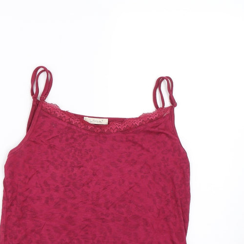 Htown Womens Pink Animal Print  Basic Tank Size S