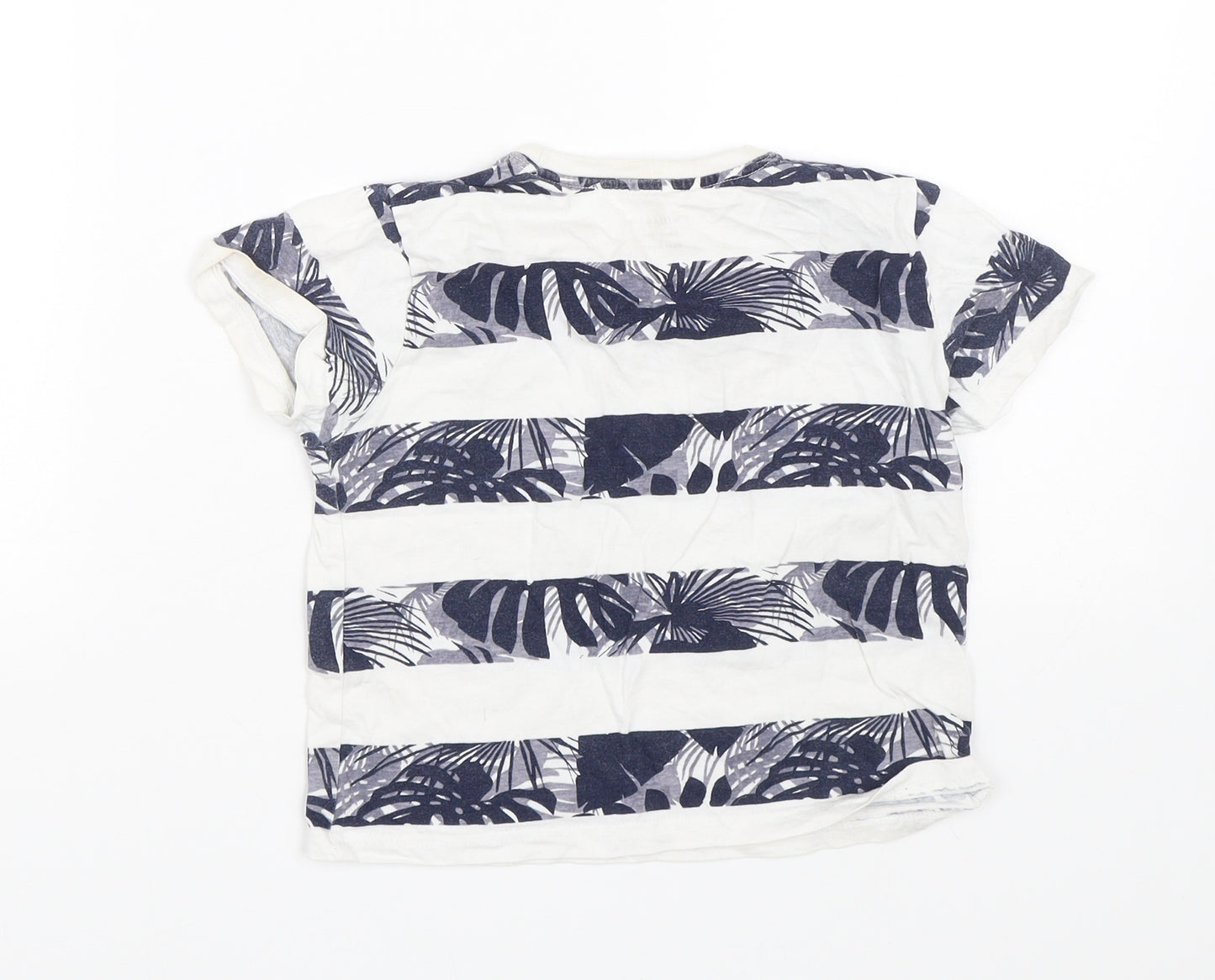 Primark Boys Blue Striped  Basic T-Shirt Size 3-4 Years