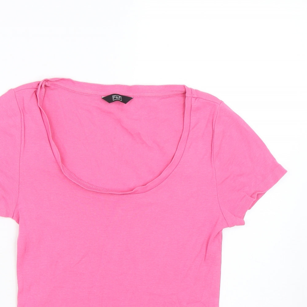 F&F Womens Pink   Basic T-Shirt Size 8