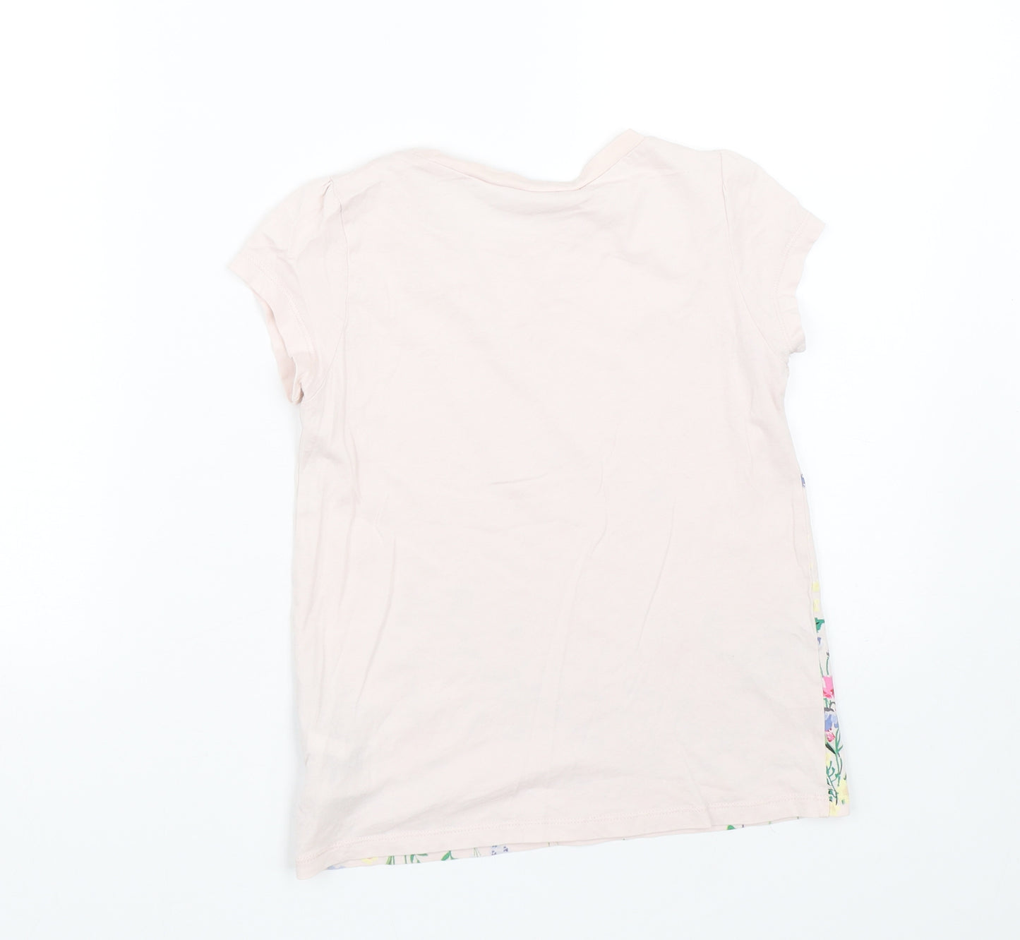 H&M Girls Pink Floral  Basic T-Shirt Size 8-9 Years
