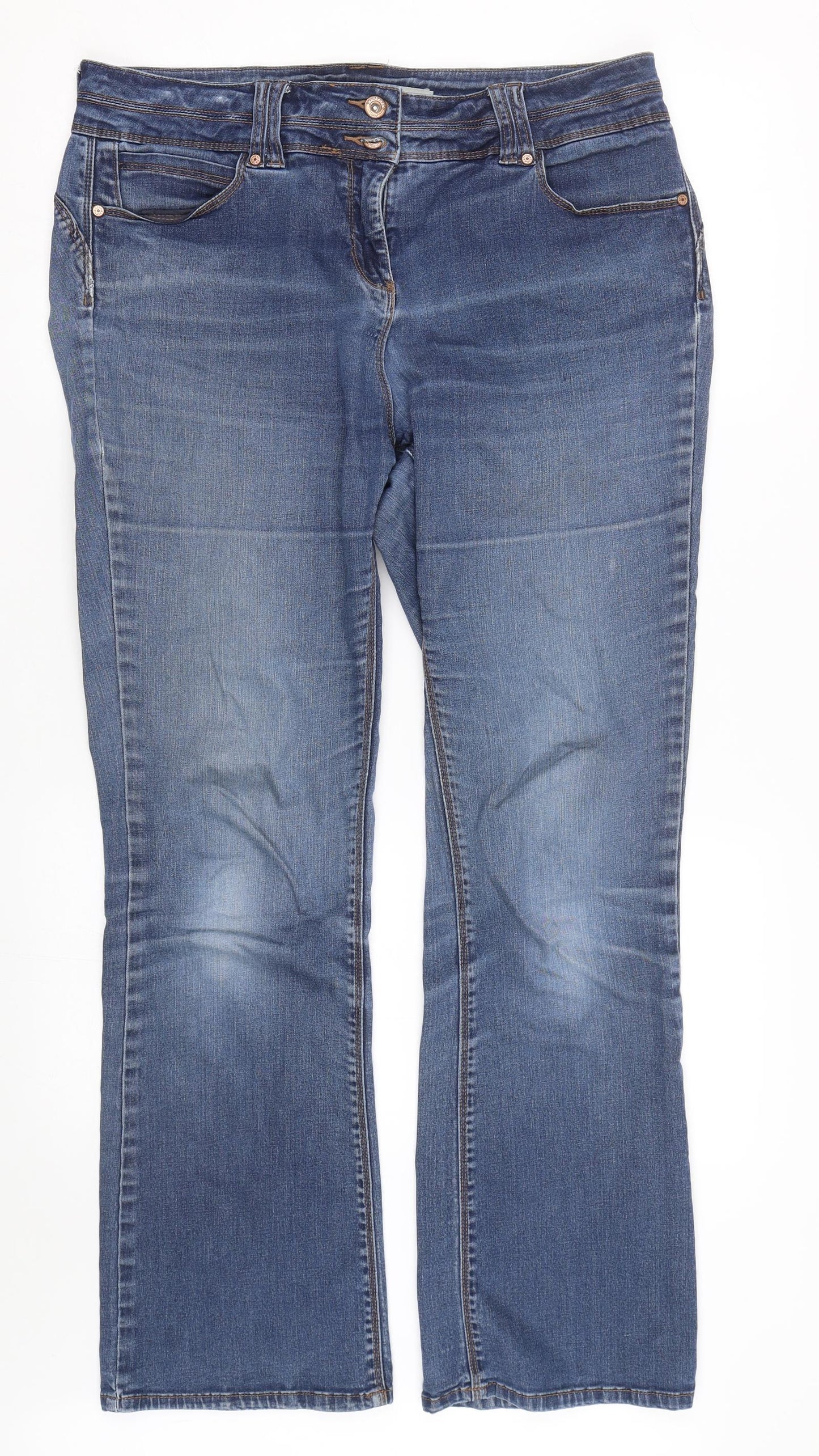 NEXT Womens Blue  Denim Bootcut Jeans Size 16 L29 in