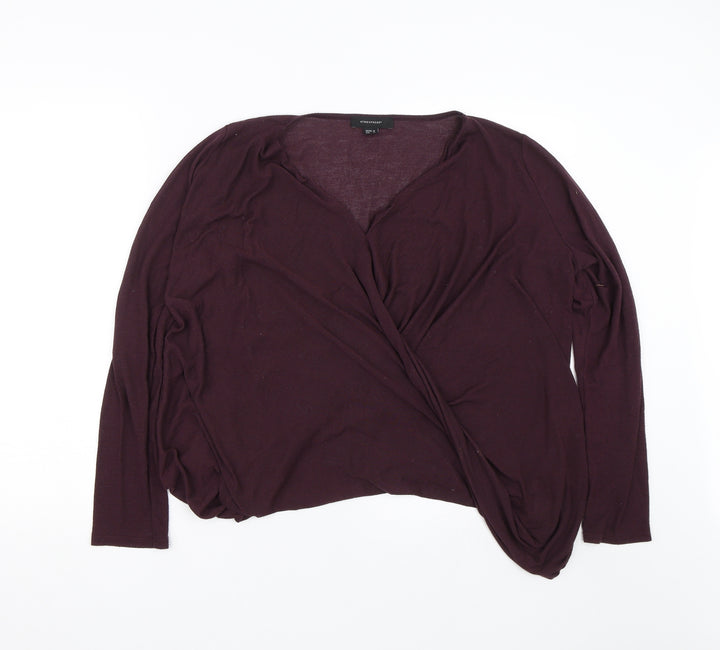 Atmosphere Womens Purple Basic T-Shirt Size 12