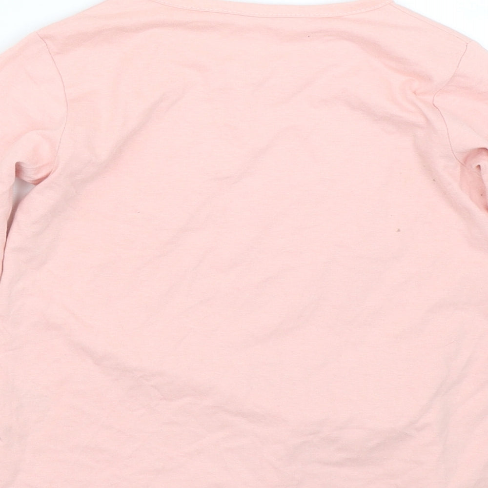 Neon sheep Girls Pink   Basic T-Shirt Size 3-4 Years