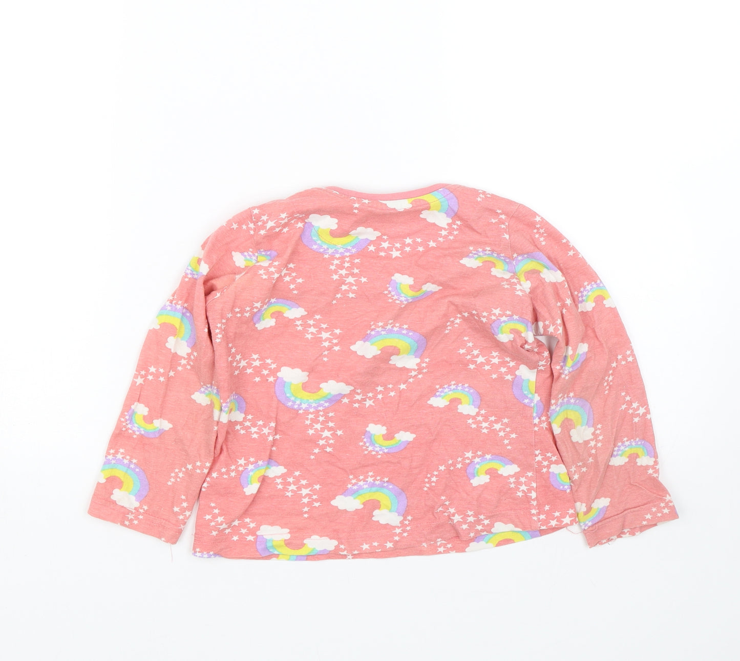 Studio Girls Pink   Basic T-Shirt Size 5-6 Years  - Rainbow